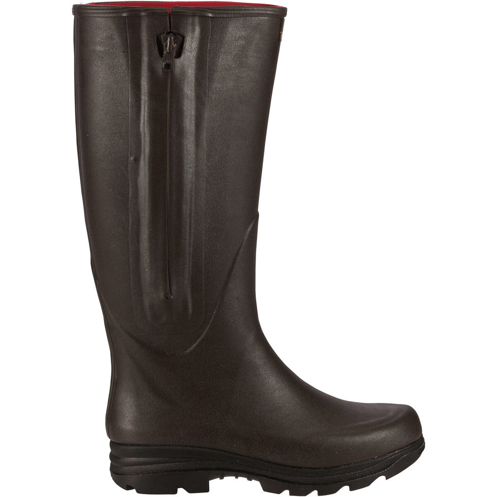 Parforce Rubber boots with zip and neoprene lining (Brown)