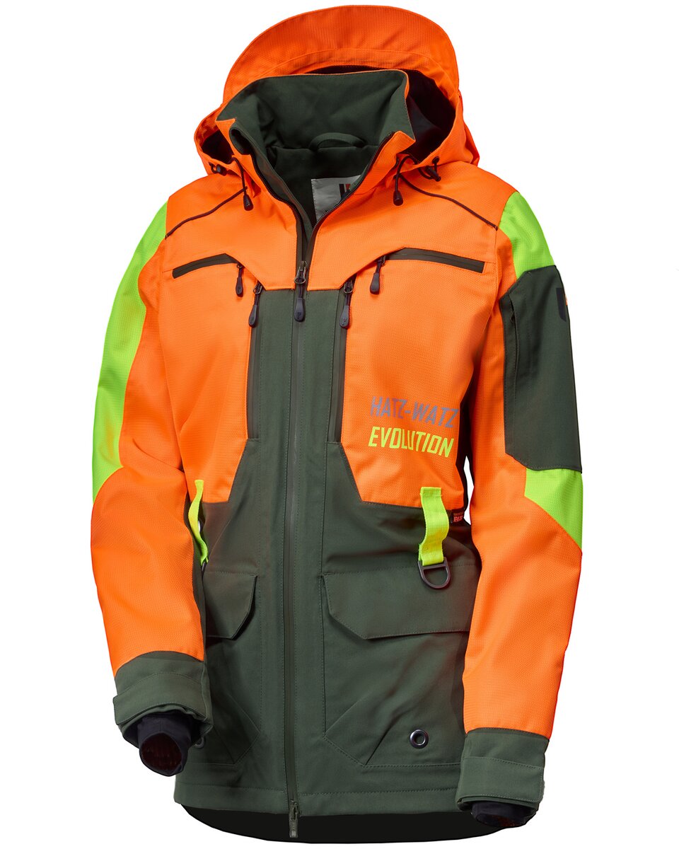 Parforce Women's hunting jacket Hatz-Watz Waterproof (Signal orange/olive)