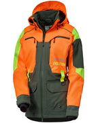 Parforce Women's hunting jacket Hatz-Watz Waterproof (Signal orange/olive)