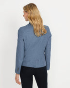Luis Steindl Tweed stand-up collar jacket (Blue)