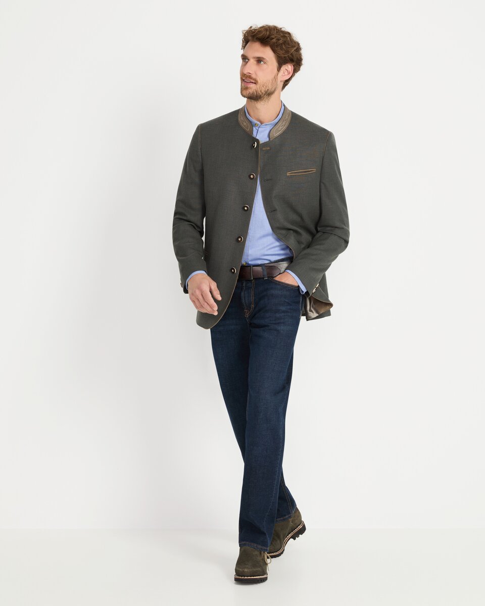 Luis Steindl Jacket with piped pockets (Olive)