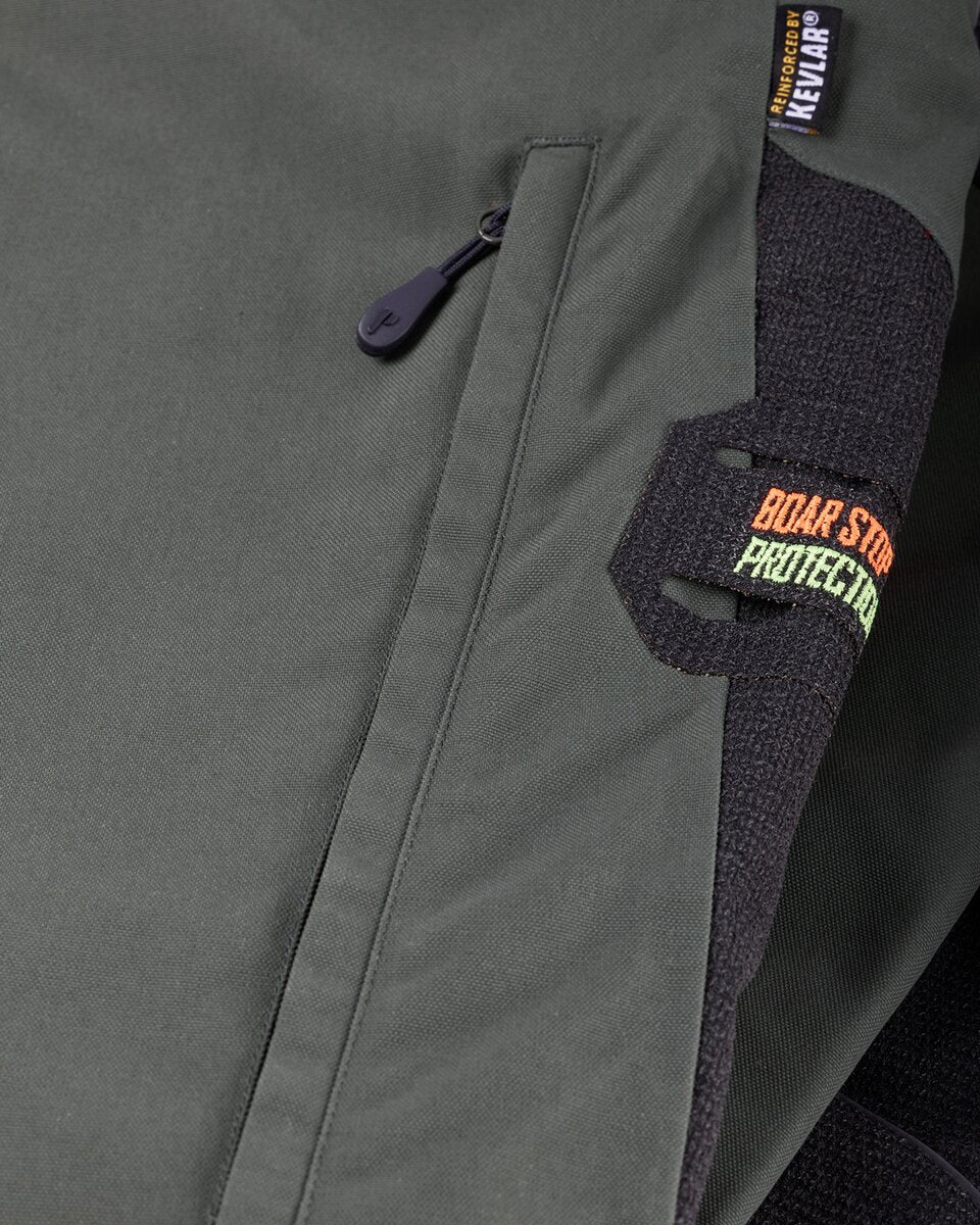 Parforce Hatz-Watz Waterproof boar protection trousers (Olive/signal orange)