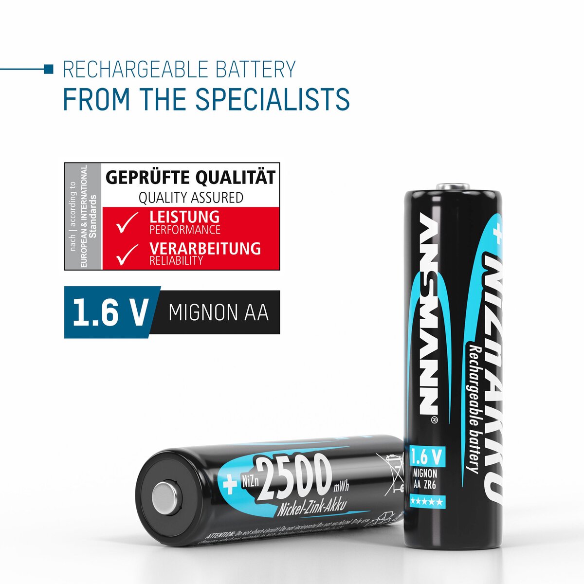 Ansmann Battery Mignon AA 2500mWh 4 pieces
