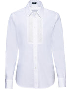 Luis Steindl Shirt blouse with lace insert (White)