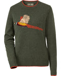 Parforce Women's sweater with a pheasant motif (Olive)