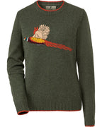 Parforce Women's sweater with a pheasant motif (Olive)