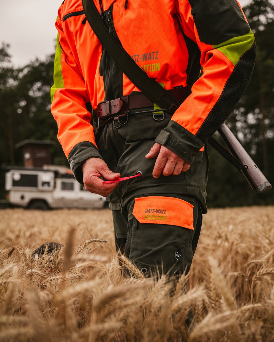 Parforce Hatz-Watz Waterproof hunting jacket (Signal orange/olive)