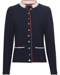 Reitmayer Cardigan with back pleat (Navy/Orange)
