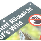 Waidgerechte Jagd Respect for wildlife sign – pack of 3
