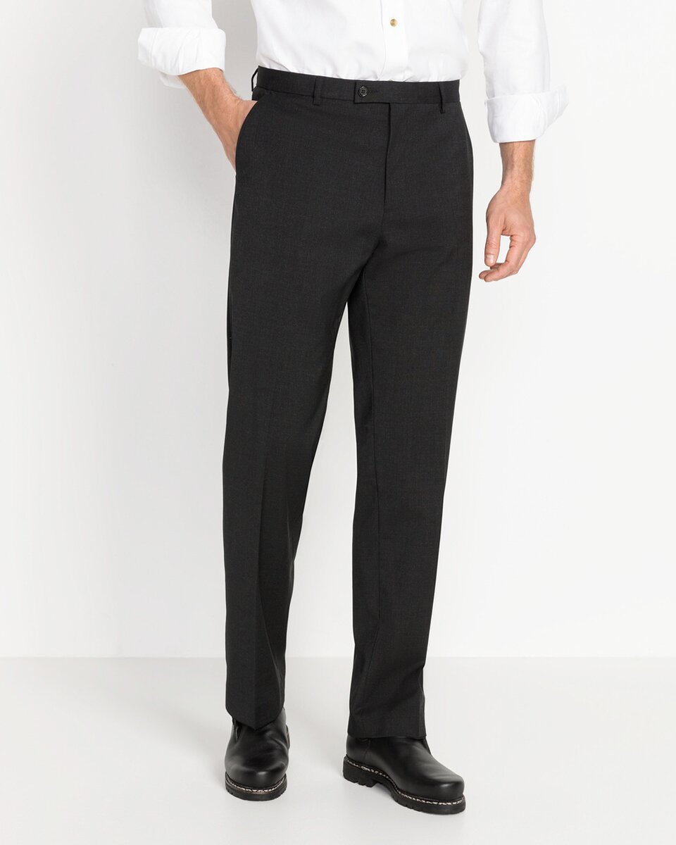 Luis Steindl Flat front trousers (Anthracite)