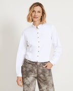 Luis Steindl Stand-up collar blouse (White)