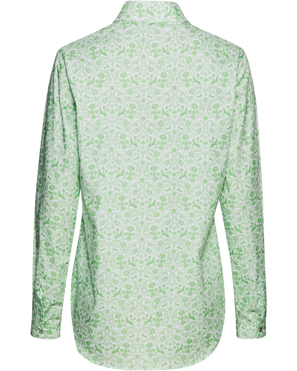 Reitmayer Poplin blouse with print (White/Green)