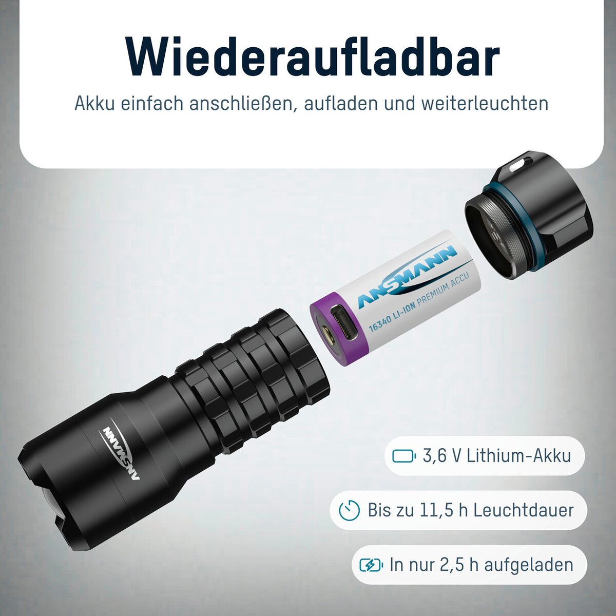 Ansmann Flashlight Survival TS450RF