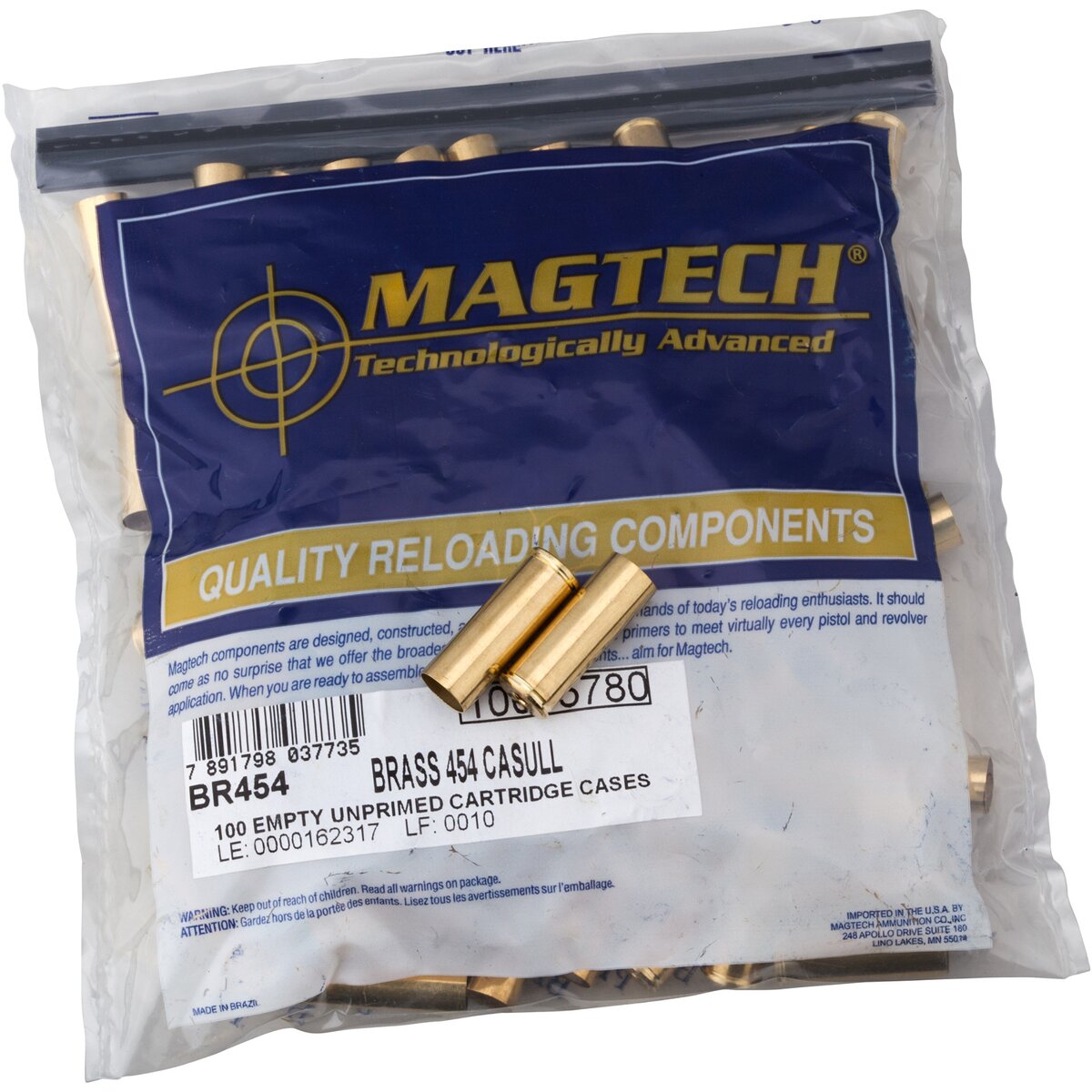 Magtech Cases .454 Casull (Caliber .454 Casull) — Pack of 100 pcs