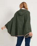 Reitmayer Poncho with hood (Green/beige)