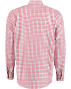 Luis Steindl Long-sleeved checked shirt (Red/Olive)