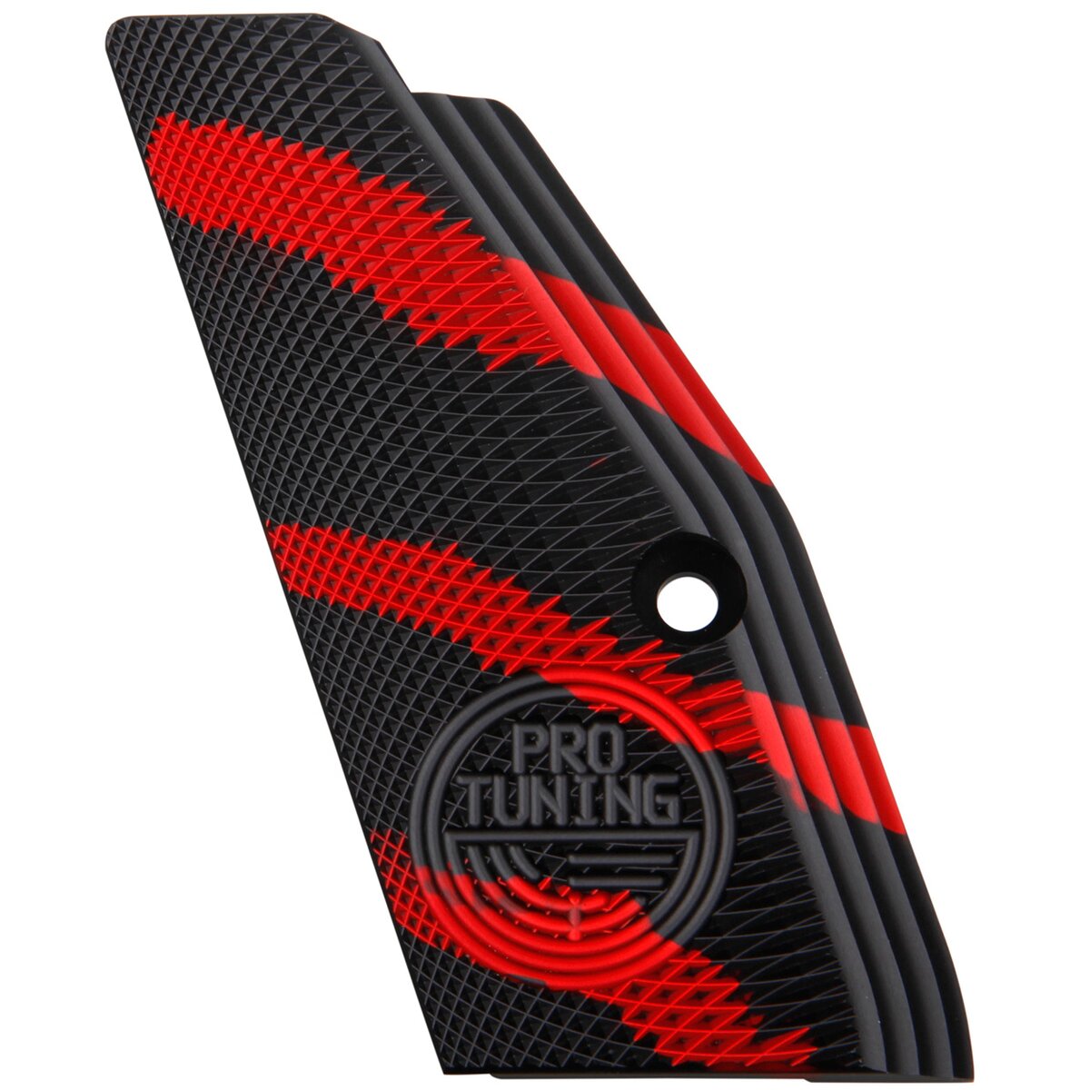 Pro Tuning Handle scales for Shadow I and Taipan, short (Aluminum black/red)