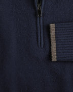 Highmoor Troyer with collar contrast (Dark blue)
