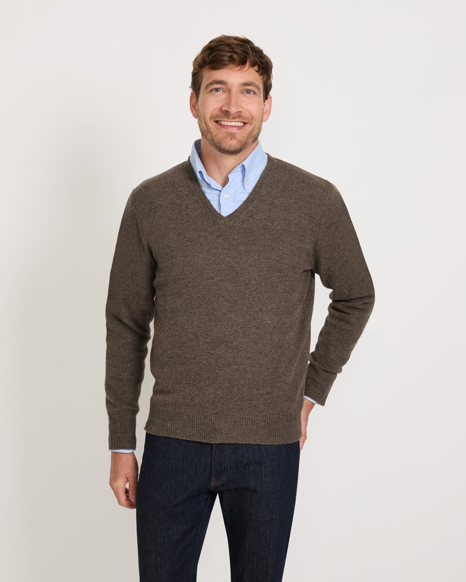 Highmoor V sweater (Brown)