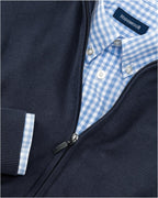 Highmoor Set: Zipper jacket + shirt in Vichy check (Marine)