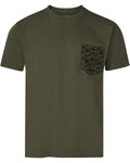 Parforce T-Shirt Breast Pocket Forest Animals (Olive/Black)