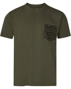 Parforce T-Shirt Breast Pocket Forest Animals (Olive/Black)