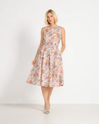 Highmoor Linen dress (Beige/colorful)