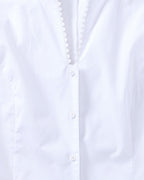 Luis Steindl goblet collar blouse with lace (White)