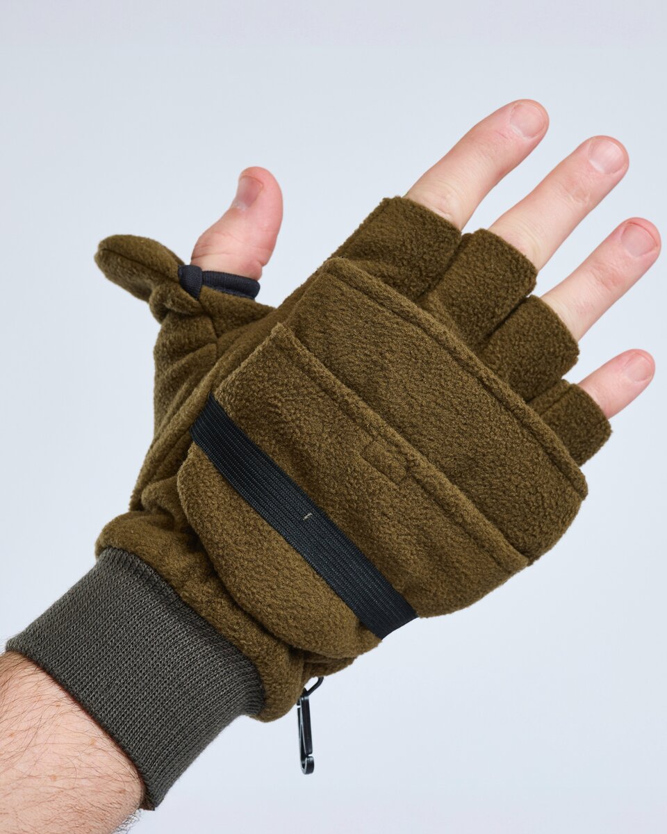 Pinewood Folding fleece gloves (Hunting Green)