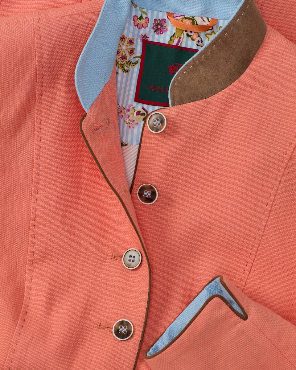Reitmayer frock coat with contrasting details (Light orange)