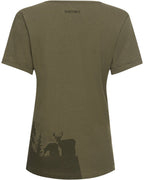 Parforce Women's T-Shirt Deer Silhouette (Olive)