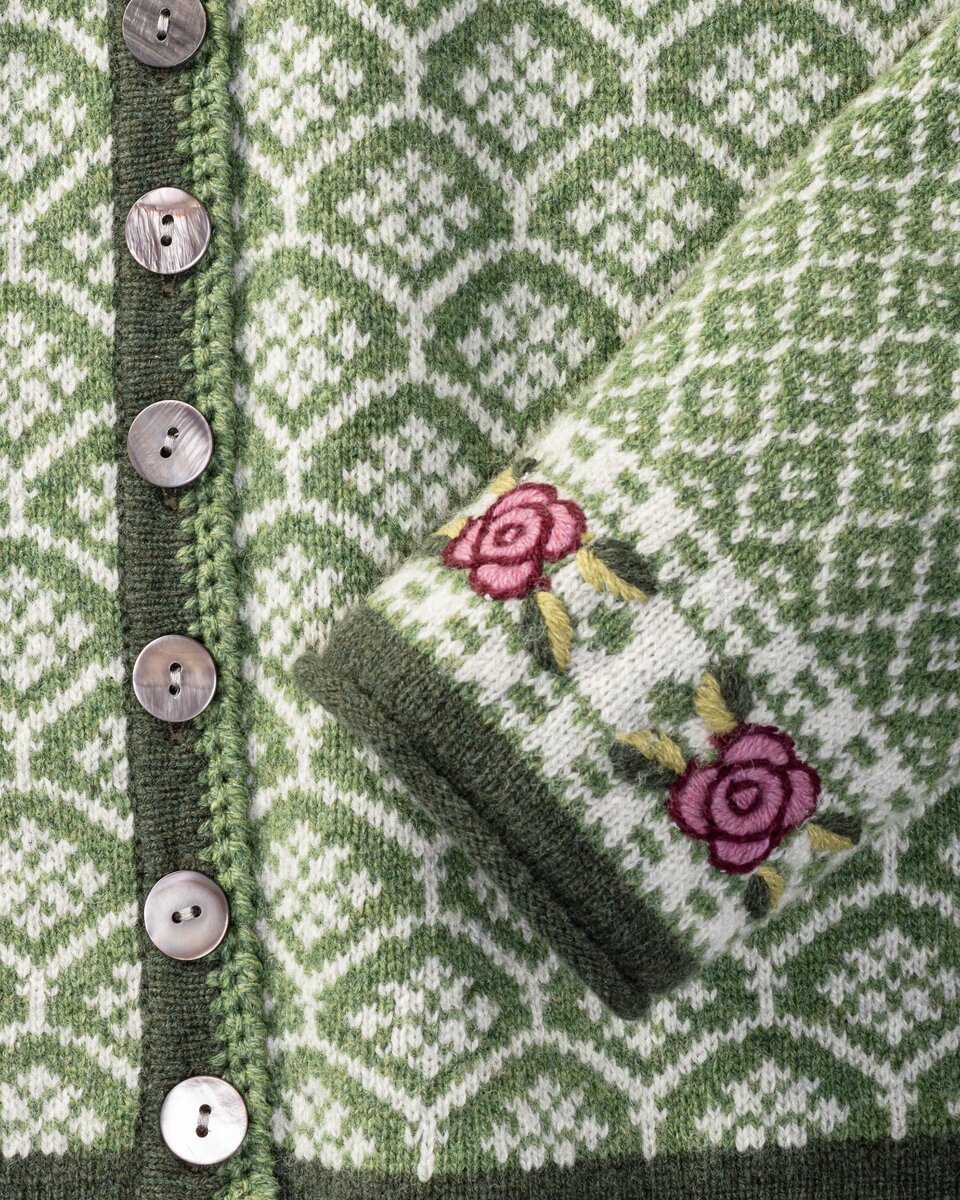 Reitmayer Jacquard cardigan (Green)