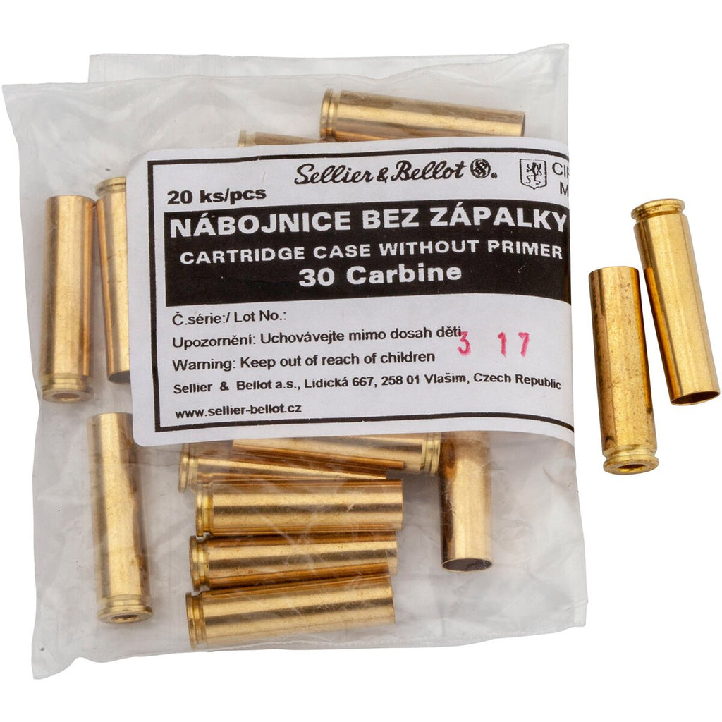 Sellier & Bellot Cases .30 Carbine (Caliber .30 Carbine) — Pack of 20 pcs