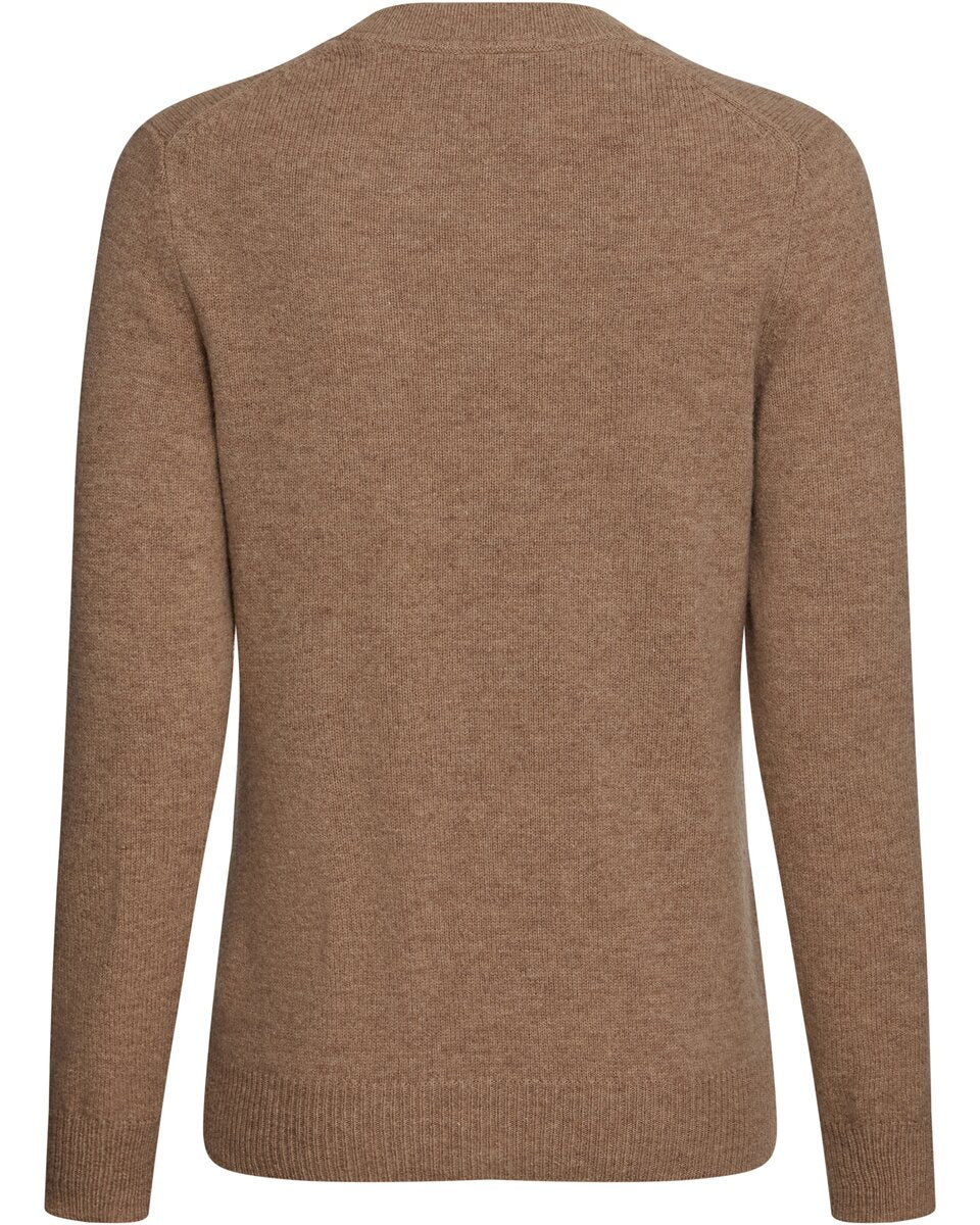 Highmoor V-neck sweater made of lambswool (Beige)