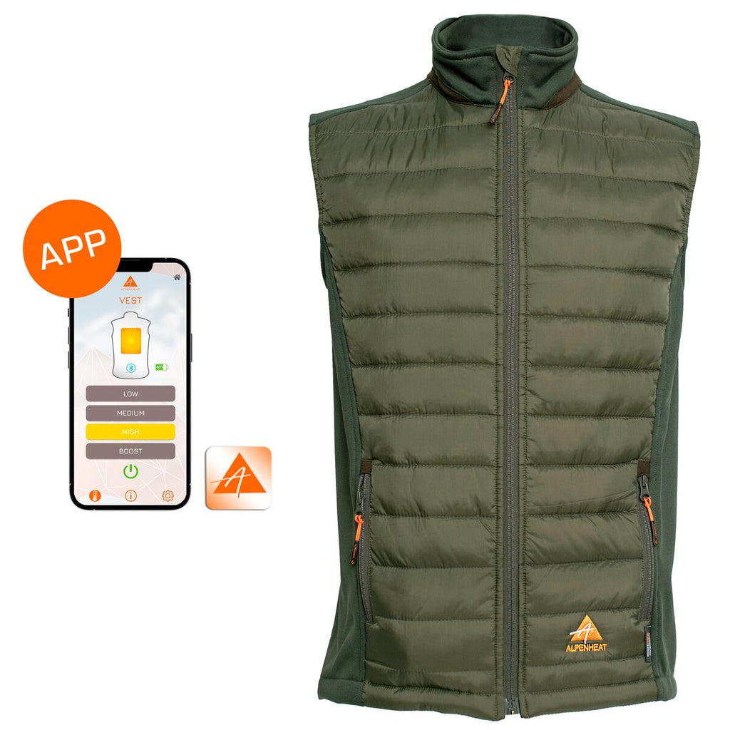 Alpenheat Fire-Air AJ35G-APP heated vest (Olive)