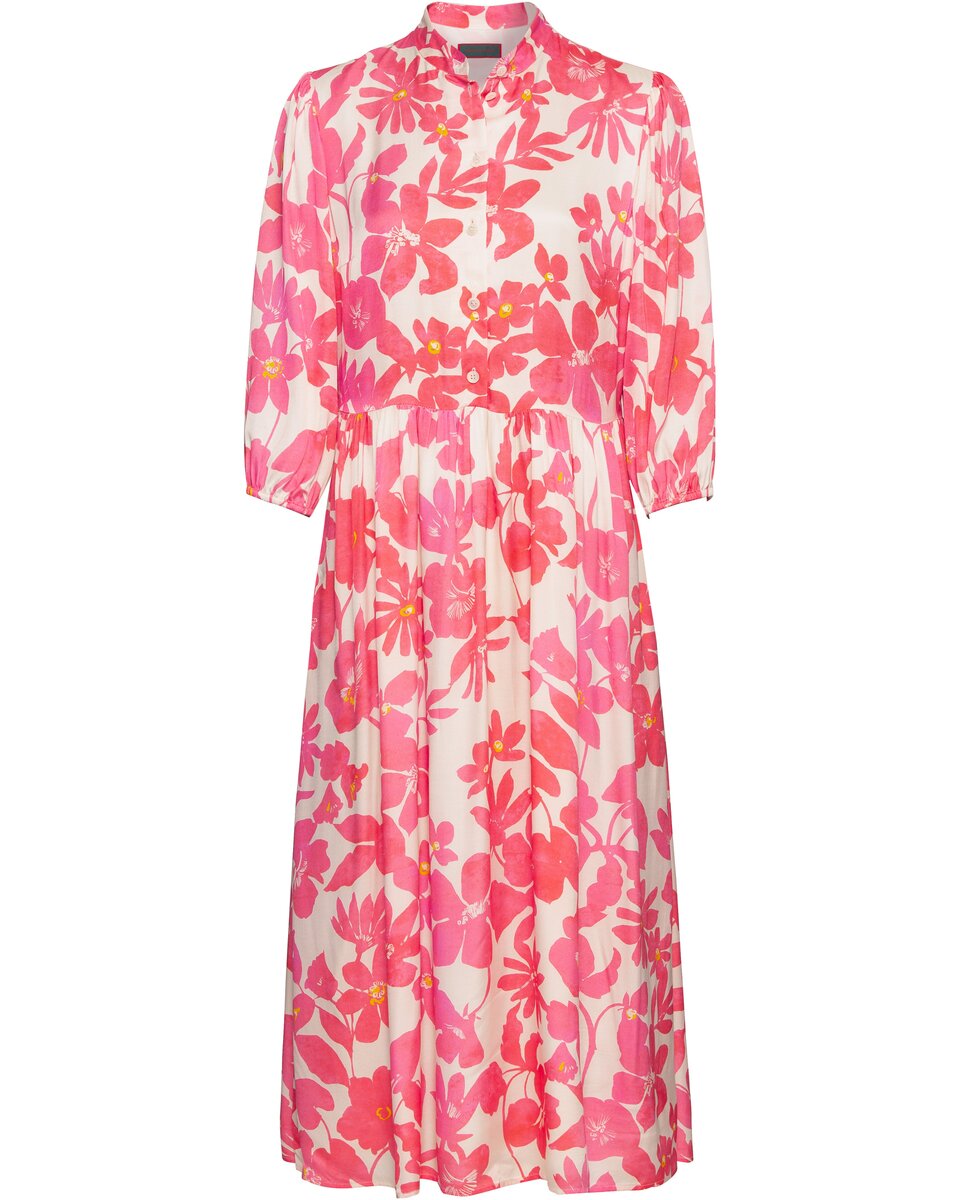 Reitmayer Floral dress with stand-up collar (White yellow)