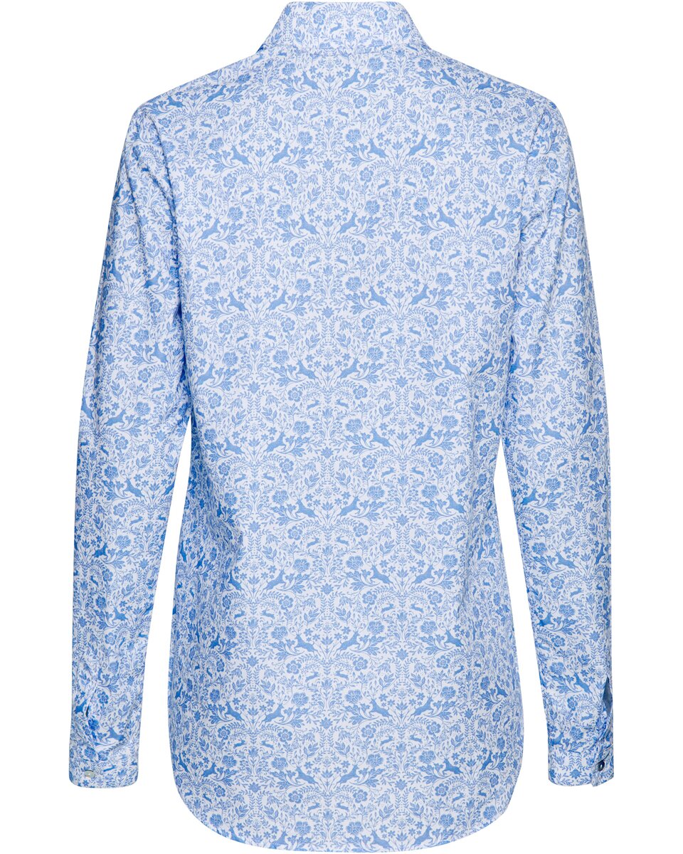 Reitmayer Poplin blouse with print (White blue)