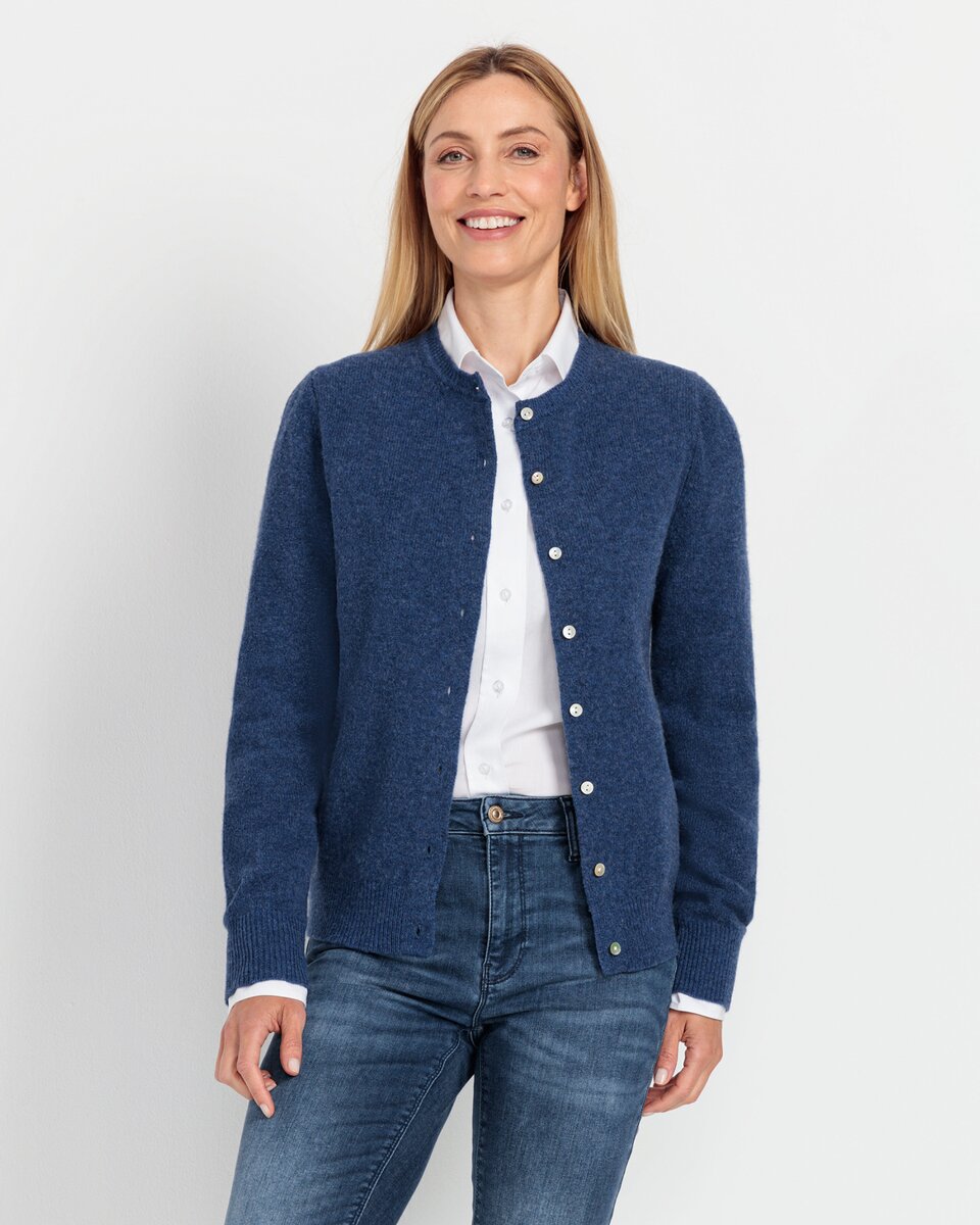 Highmoor Lambswool cardigan (Blue)