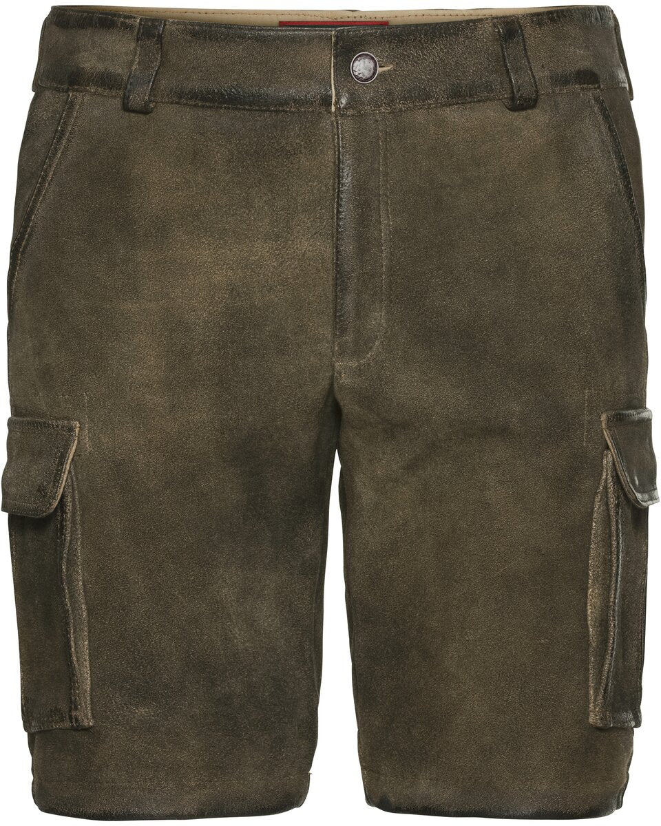 Reitmayer Short cargo leather pants (Dark brown)