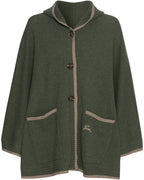 Reitmayer Poncho with hood (Green/beige)