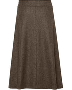 Highmoor Flared tweed skirt (Brown beige)