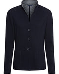 Highmoor Piqué stand-up collar jacket (Dark blue)