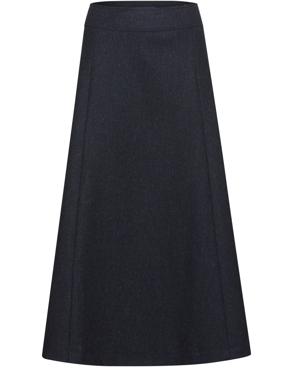Highmoor Flared tweed skirt (Brown beige)