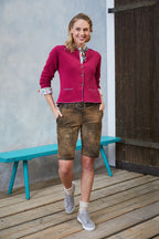 Luis Steindl Cardigan with box pleats (Pink/Gray)