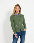 Luis Steindl Left-left cardigan with floral embroidery (Green)