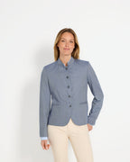 Reitmayer Herringbone stand-up collar jacket (Blue)