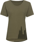 Parforce Women's T-Shirt Deer Silhouette (Olive)