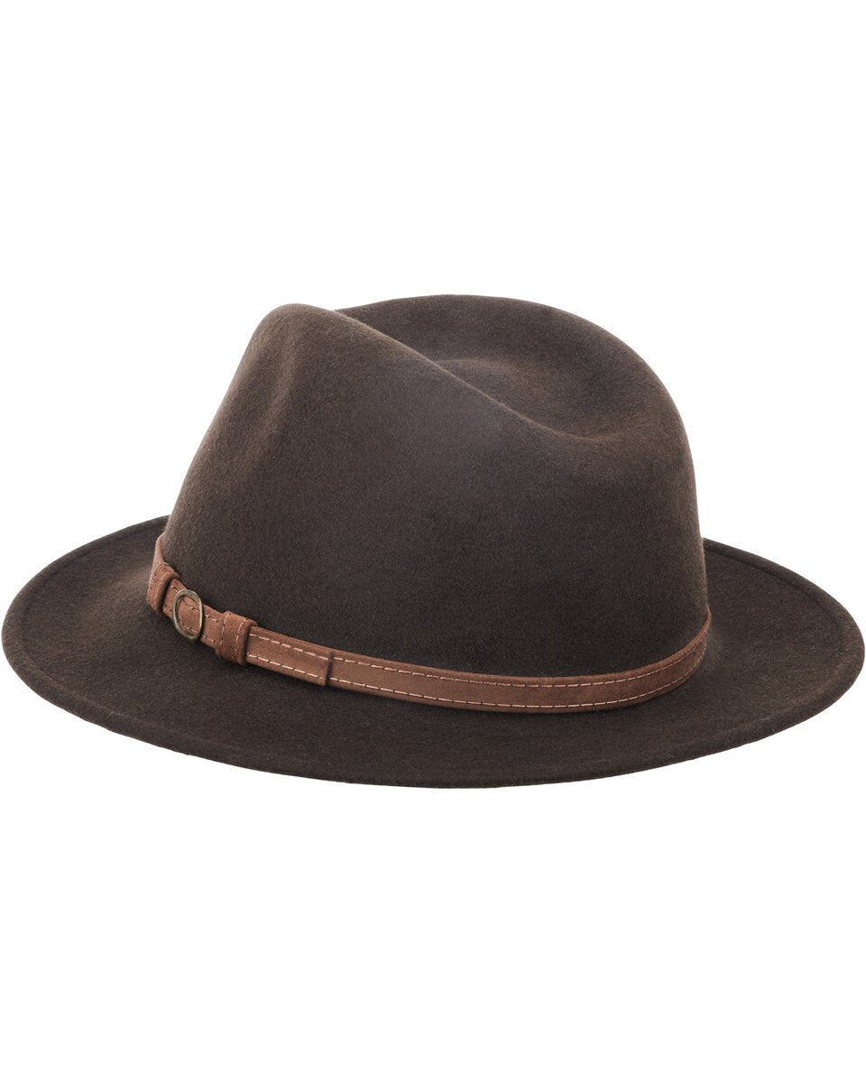 Parforce Tradition wool hat with faux leather band (Brown)