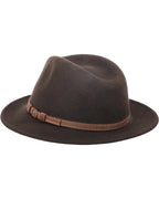 Parforce Tradition wool hat with faux leather band (Brown)