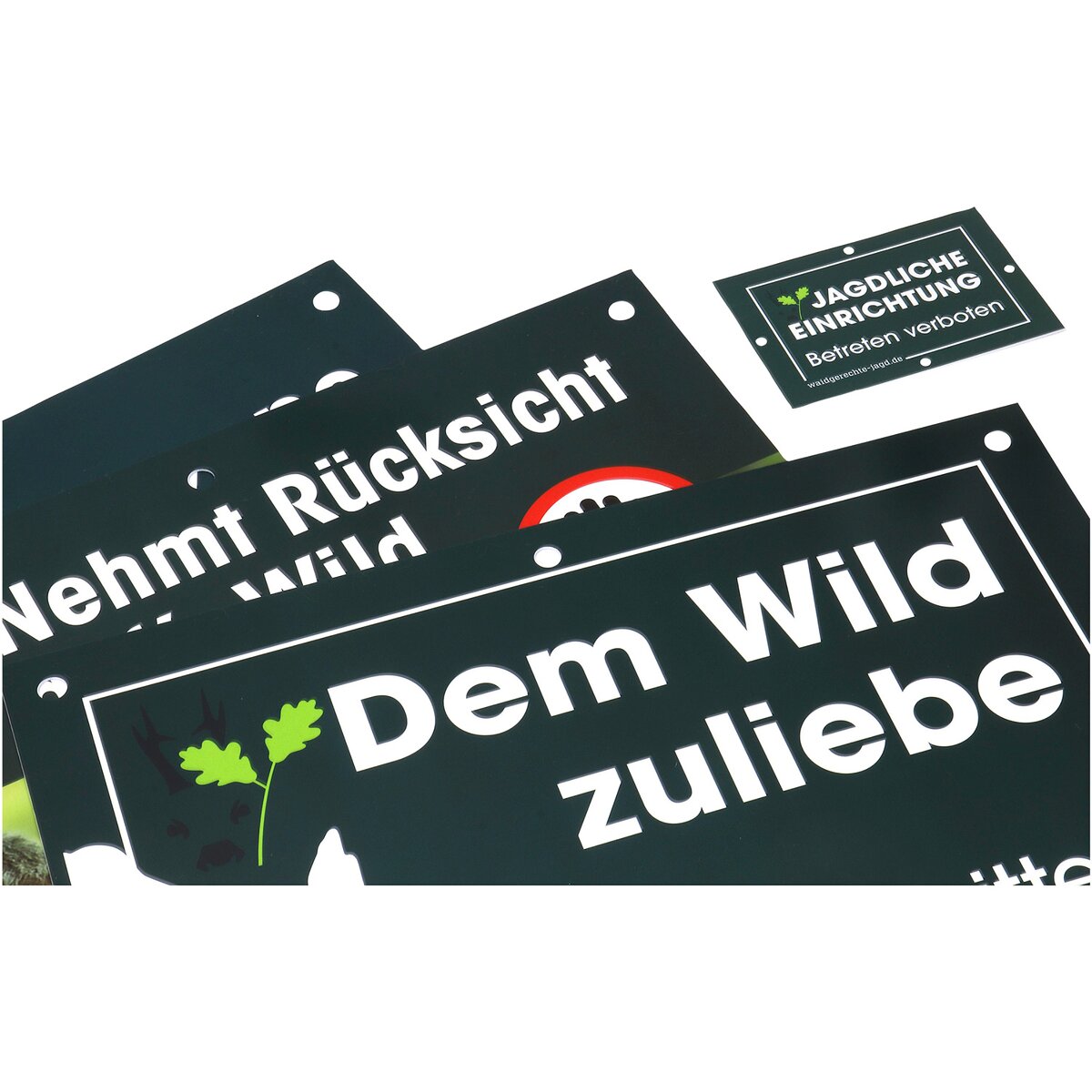 Waidgerechte Jagd Territory and hunting signs set – 20 pieces